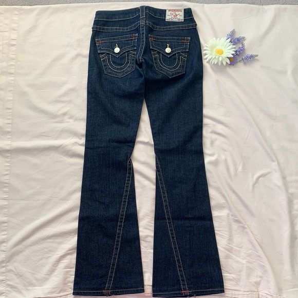 True religion Joey flared low rise jeans in size 24 - Picture 5 of 8